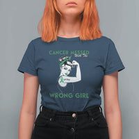Liver Cancer Warrior Unbreakable Gift T Shirt For Women Cancer Messed With The Wrong Girl