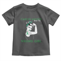 Liver Cancer Warrior Unbreakable Gift Toddler T Shirt Cancer Messed With The Wrong Girl