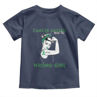 Liver Cancer Warrior Unbreakable Gift Toddler T Shirt Cancer Messed With The Wrong Girl
