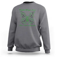 Faith Hope Love Liver Cancer Awareness Sweatshirt Butterfly Ribbon Floral Gift