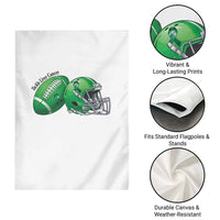 Liver Cancer Support Gift Garden Flag October Tackle Cancer Football