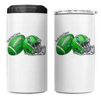 Liver Cancer Support Gift 4 in 1 Can Cooler Tumbler October Tackle Cancer Football