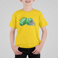 Liver Cancer Support Gift T Shirt For Kid October Tackle Cancer Football