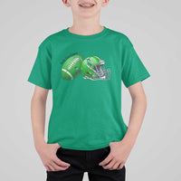 Liver Cancer Support Gift T Shirt For Kid October Tackle Cancer Football