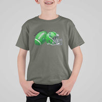 Liver Cancer Support Gift T Shirt For Kid October Tackle Cancer Football