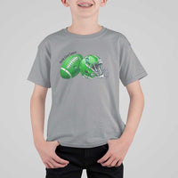 Liver Cancer Support Gift T Shirt For Kid October Tackle Cancer Football