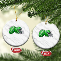 Liver Cancer Support Gift Ceramic Ornament October Tackle Cancer Football