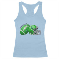 Liver Cancer Support Gift Racerback Tank Top October Tackle Cancer Football