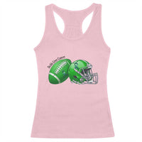 Liver Cancer Support Gift Racerback Tank Top October Tackle Cancer Football