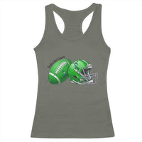 Liver Cancer Support Gift Racerback Tank Top October Tackle Cancer Football
