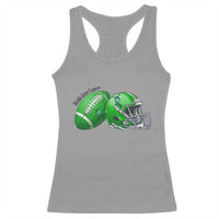 Liver Cancer Support Gift Racerback Tank Top October Tackle Cancer Football