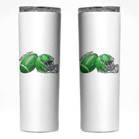 Liver Cancer Support Gift Skinny Tumbler October Tackle Cancer Football