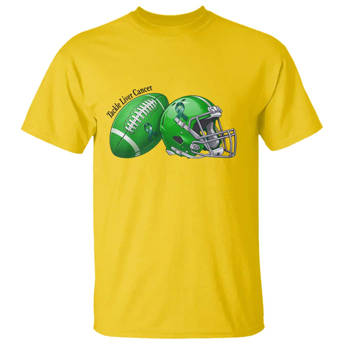 Liver Cancer Support Gift T Shirt October Tackle Cancer Football