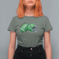 Liver Cancer Support Gift T Shirt For Women October Tackle Cancer Football