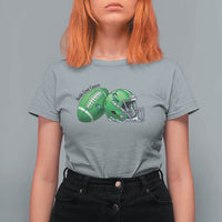 Liver Cancer Support Gift T Shirt For Women October Tackle Cancer Football
