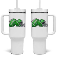 Liver Cancer Support Gift Tumbler With Handle October Tackle Cancer Football