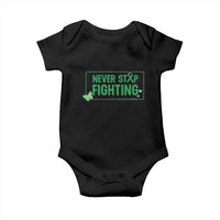Liver Cancer Warrior Baby Onesie Never Stop Fighting Support Gift