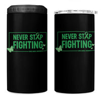 Liver Cancer Warrior 4 in 1 Can Cooler Tumbler Never Stop Fighting Support Gift