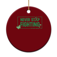 Liver Cancer Warrior Ceramic Ornament Never Stop Fighting Support Gift