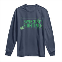 Liver Cancer Warrior Long Sleeve Shirt Never Stop Fighting Support Gift
