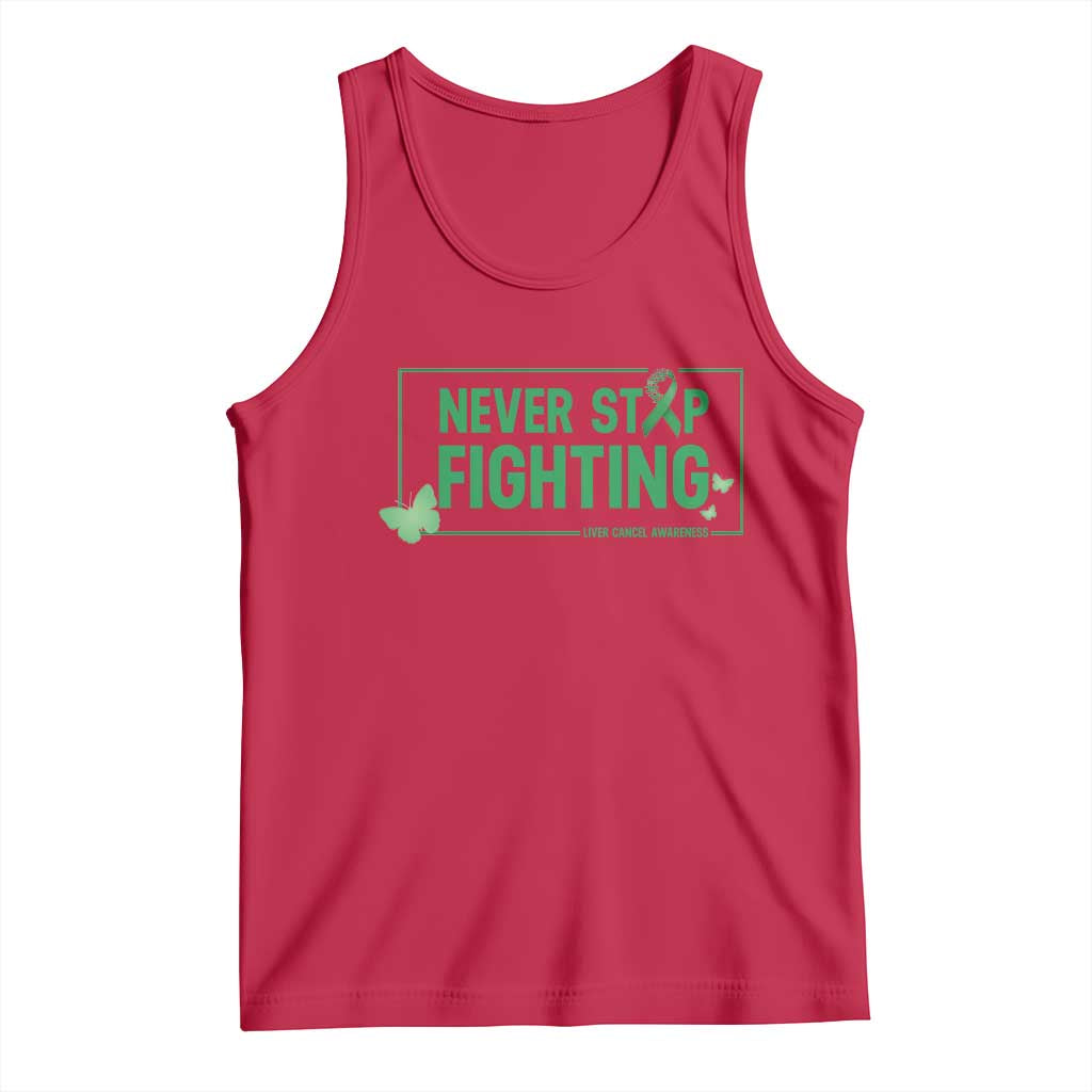 Liver Cancer Warrior Tank Top Never Stop Fighting Support Gift