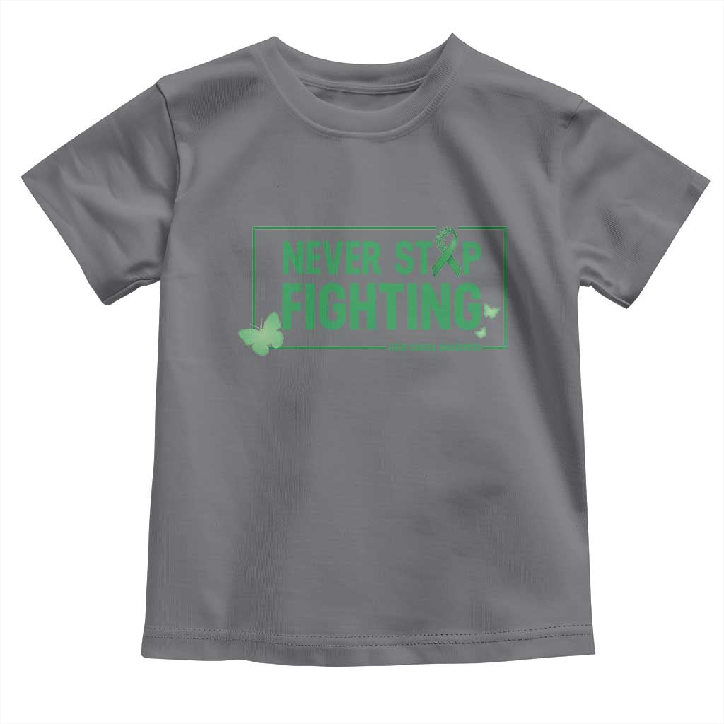 Liver Cancer Warrior Toddler T Shirt Never Stop Fighting Support Gift
