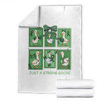 Funny Liver Cancer Warrior Support Gift Throw Blanket Just A Strong Goose