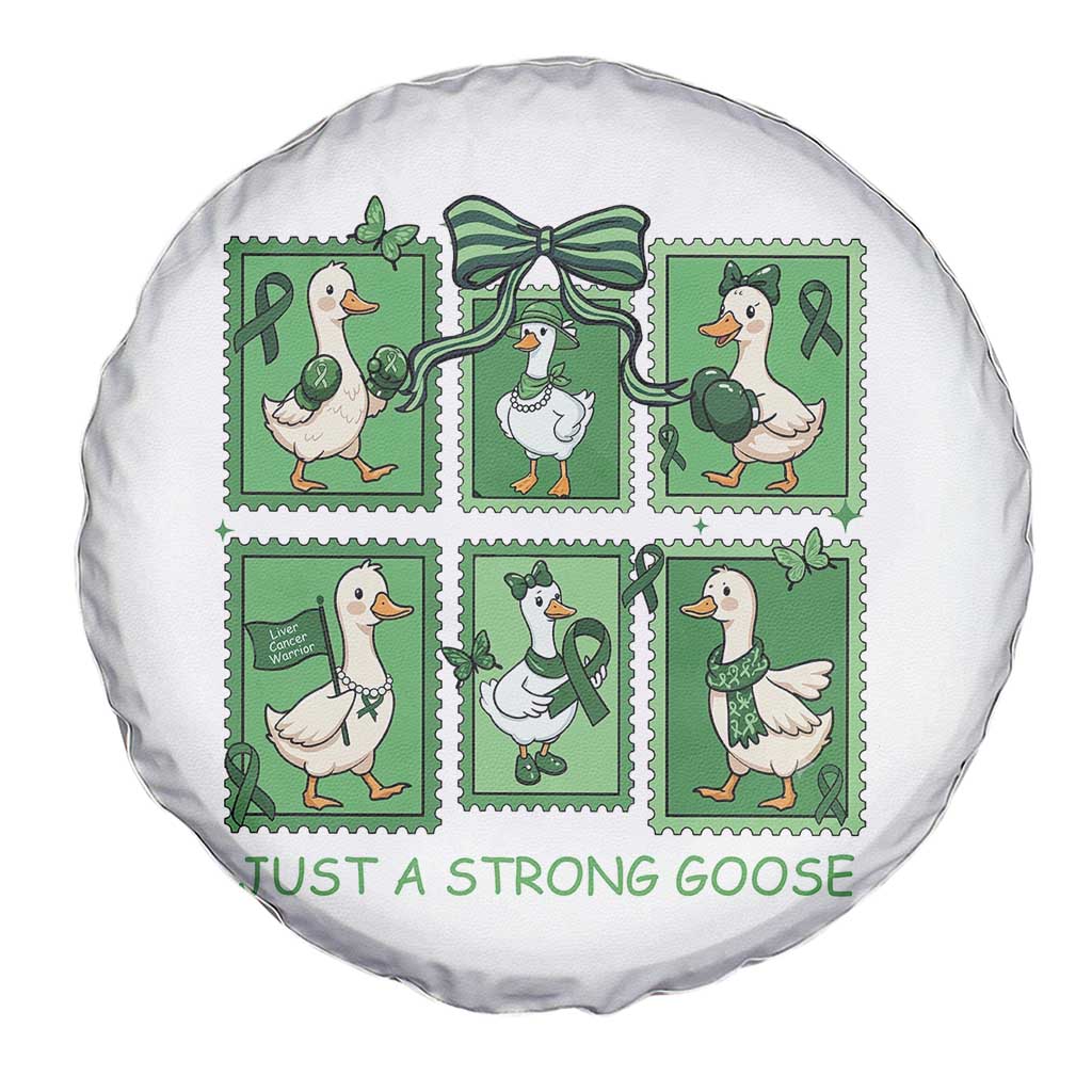 Funny Liver Cancer Warrior Support Gift Spare Tire Cover Just A Strong Goose