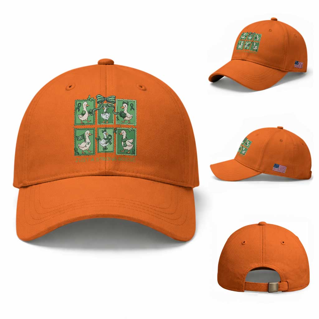 Funny Liver Cancer Warrior Support Gift Baseball Cap Just A Strong Goose