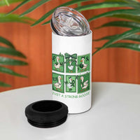 Funny Liver Cancer Warrior Support Gift 4 in 1 Can Cooler Tumbler Just A Strong Goose