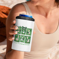 Funny Liver Cancer Warrior Support Gift 4 in 1 Can Cooler Tumbler Just A Strong Goose
