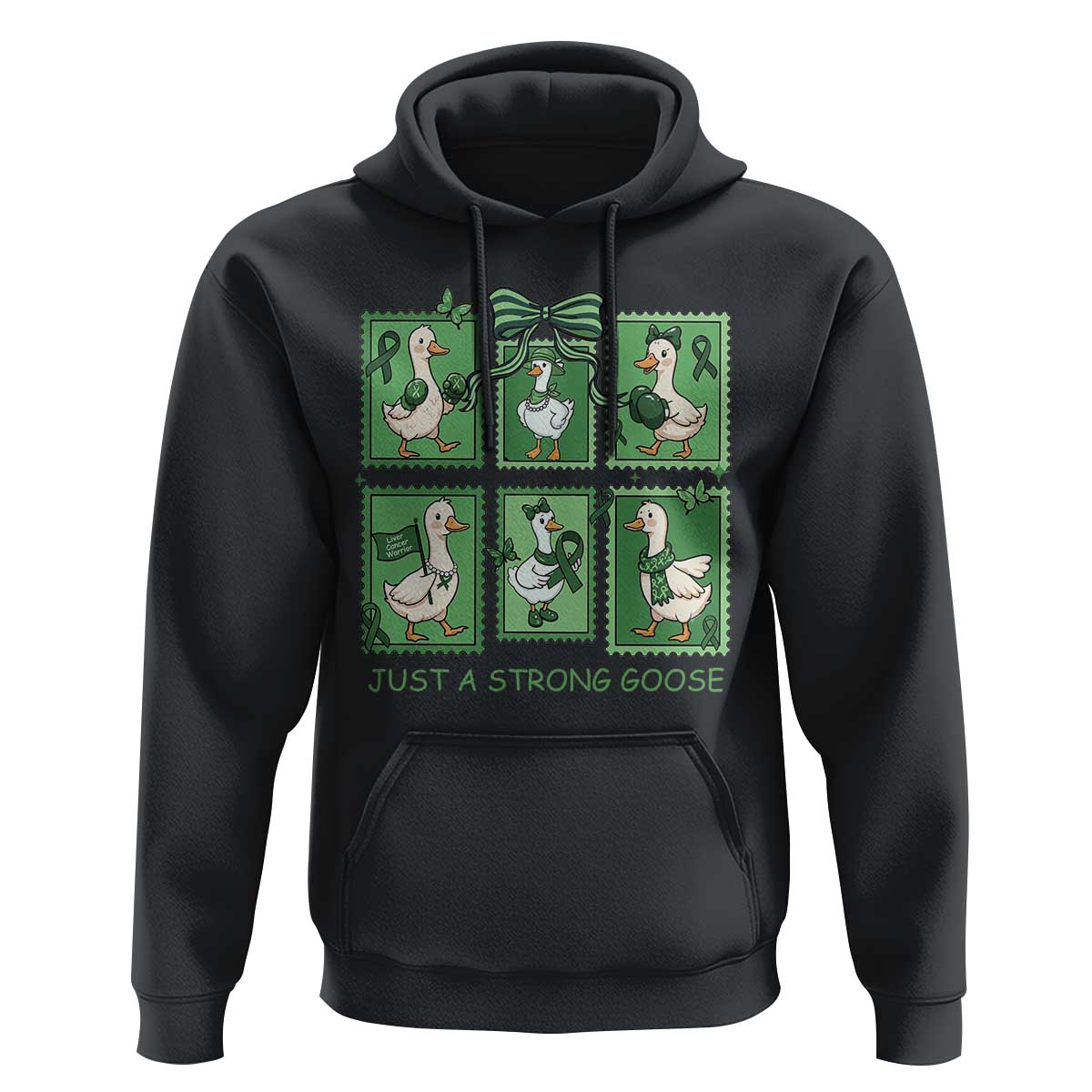Funny Liver Cancer Warrior Support Gift Hoodie Just A Strong Goose