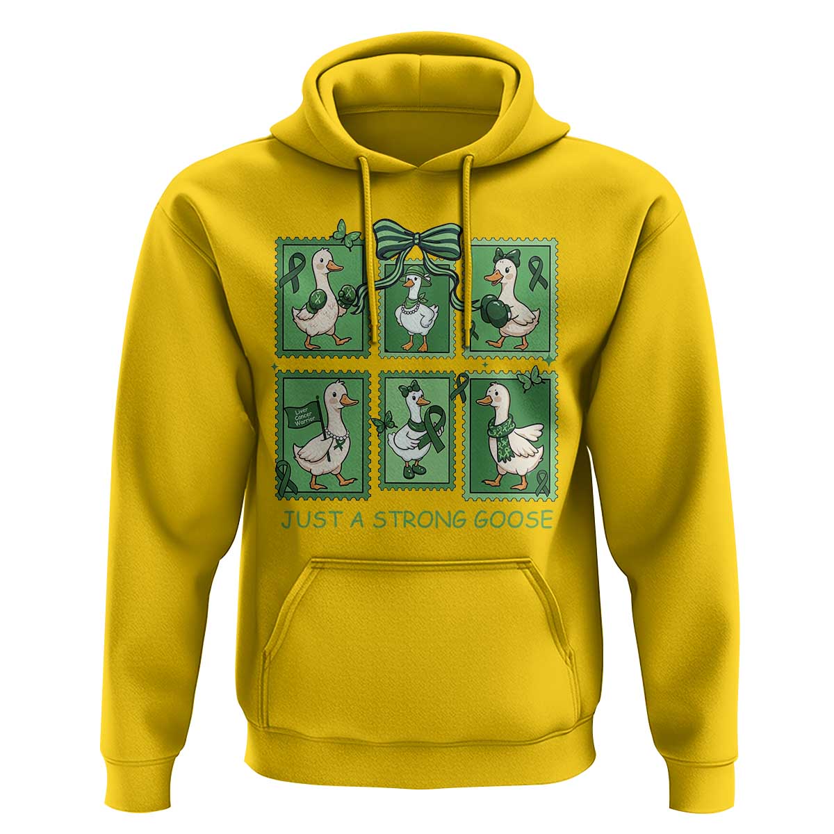 Funny Liver Cancer Warrior Support Gift Hoodie Just A Strong Goose