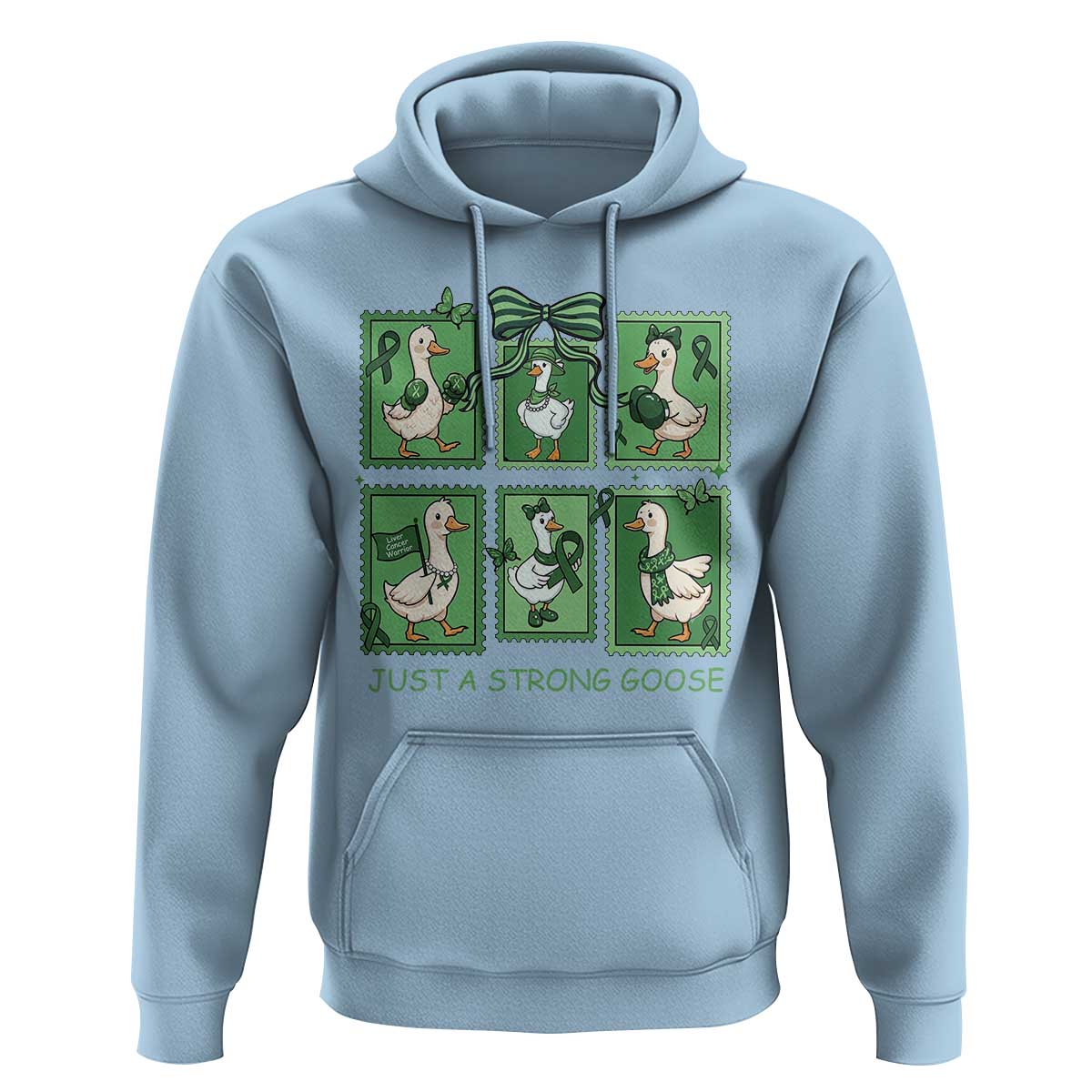 Funny Liver Cancer Warrior Support Gift Hoodie Just A Strong Goose