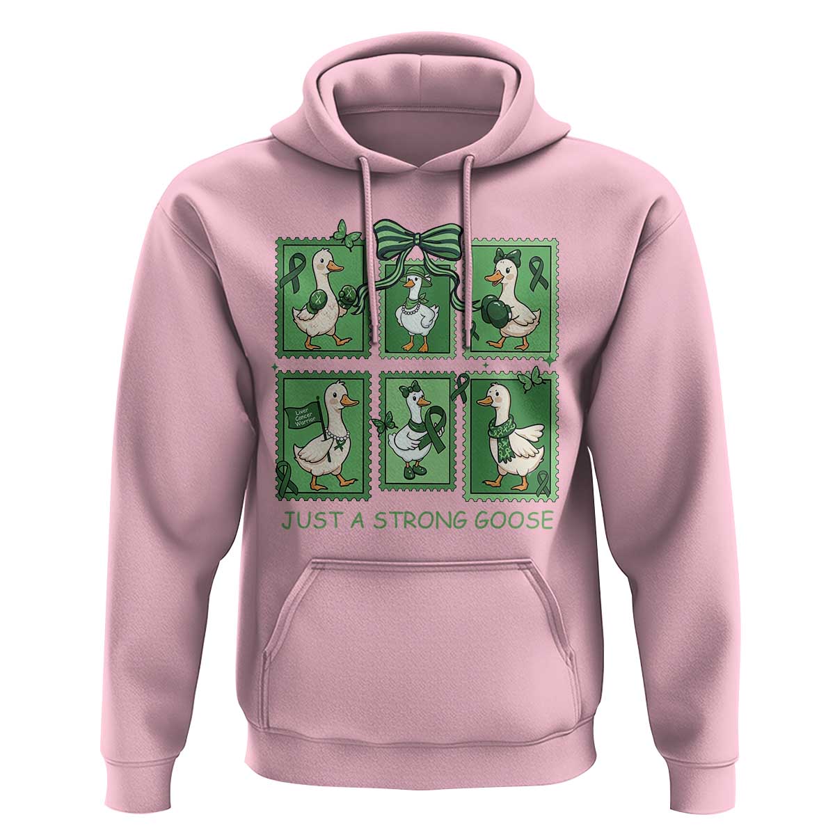 Funny Liver Cancer Warrior Support Gift Hoodie Just A Strong Goose