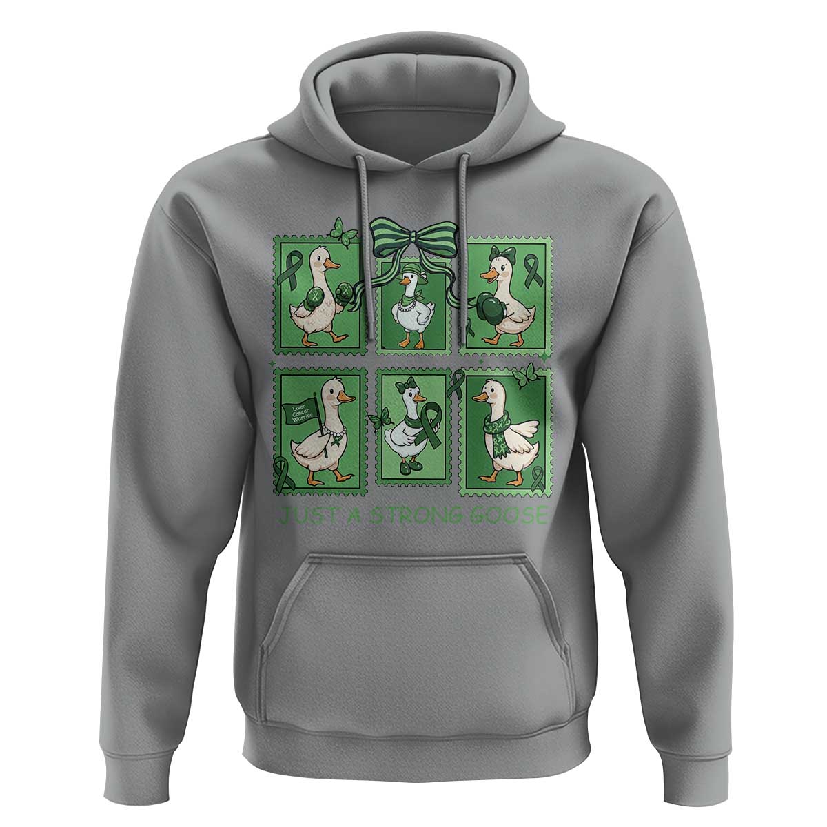 Funny Liver Cancer Warrior Support Gift Hoodie Just A Strong Goose
