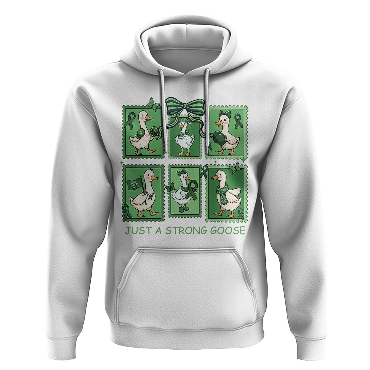 Funny Liver Cancer Warrior Support Gift Hoodie Just A Strong Goose