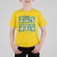 Funny Liver Cancer Warrior Support Gift T Shirt For Kid Just A Strong Goose