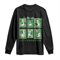 Funny Liver Cancer Warrior Support Gift Long Sleeve Shirt Just A Strong Goose