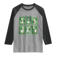 Funny Liver Cancer Warrior Support Gift Raglan Shirt Just A Strong Goose