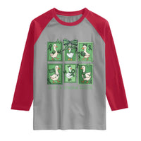 Funny Liver Cancer Warrior Support Gift Raglan Shirt Just A Strong Goose