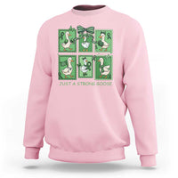 Funny Liver Cancer Warrior Support Gift Sweatshirt Just A Strong Goose
