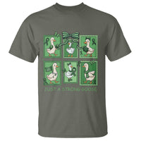 Funny Liver Cancer Warrior Support Gift T Shirt Just A Strong Goose