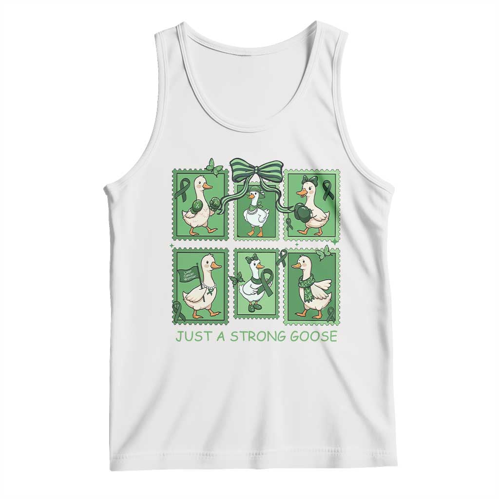 Funny Liver Cancer Warrior Support Gift Tank Top Just A Strong Goose