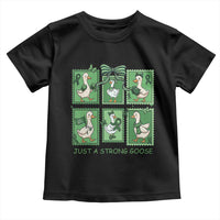 Funny Liver Cancer Warrior Support Gift Toddler T Shirt Just A Strong Goose