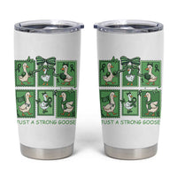 Funny Liver Cancer Warrior Support Gift Tumbler Cup Just A Strong Goose