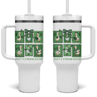 Funny Liver Cancer Warrior Support Gift Tumbler With Handle Just A Strong Goose