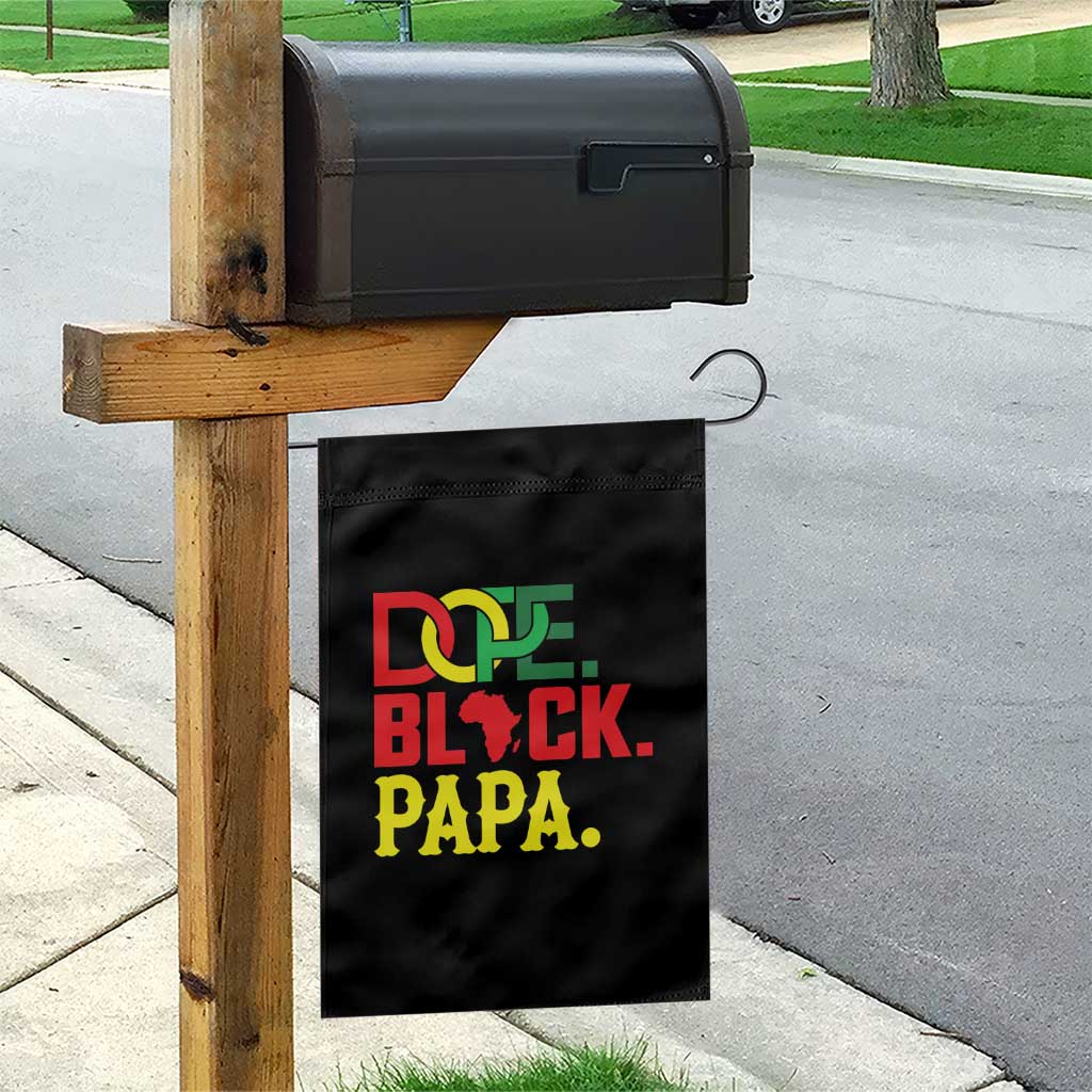 Dope Black Papa Garden Flag Melanin King Fathers Day Gift