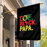 Dope Black Papa Garden Flag Melanin King Fathers Day Gift