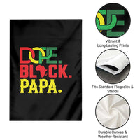 Dope Black Papa Garden Flag Melanin King Fathers Day Gift